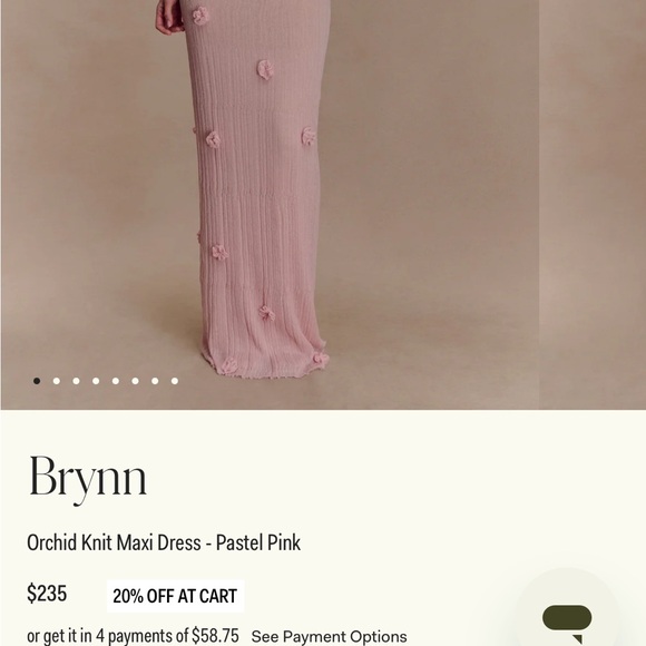 Meshki Orchid Knit Maxi Dress - Pastel Pink - Picture 3 of 3